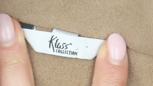 Klass Women’s Beige Wool Overcoat Size 16