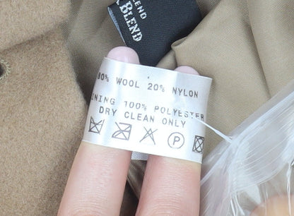 Klass Women’s Beige Wool Overcoat Size 16