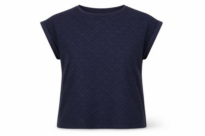 Womens UK Size 14 Lakeland Blue Basic T-Shirt