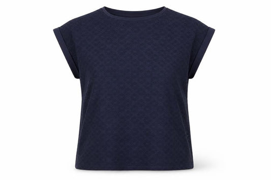 Womens UK Size 14 Lakeland Blue Basic T-Shirt