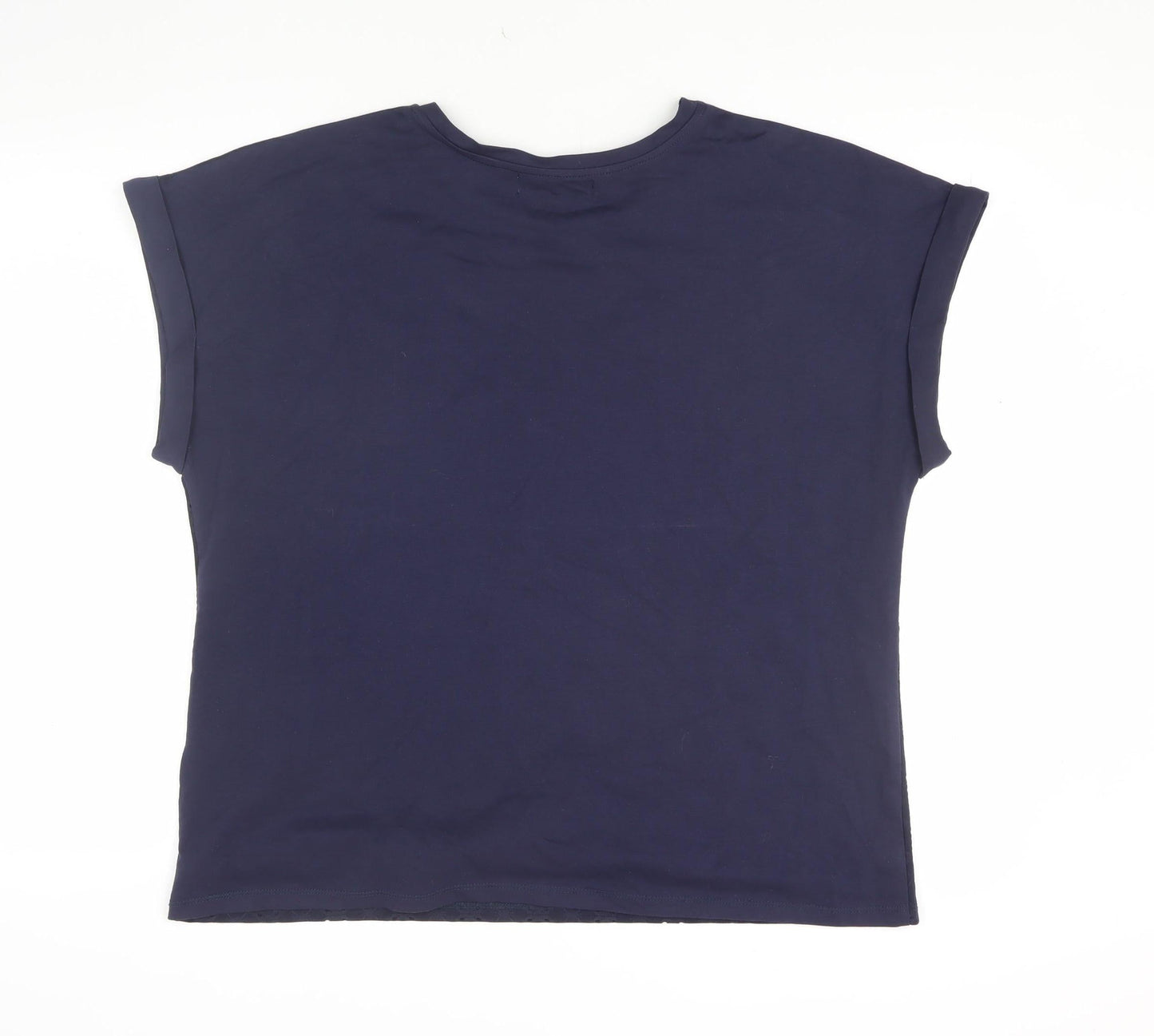 Womens UK Size 14 Lakeland Blue Basic T-Shirt