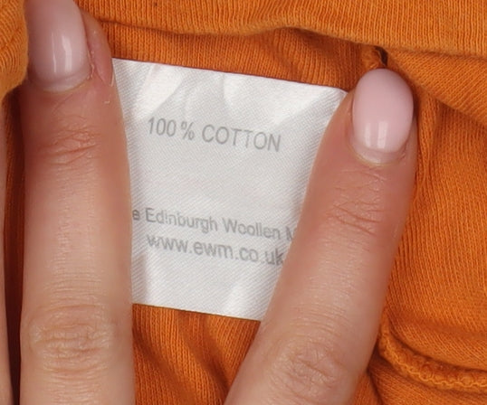 Womens UK Size M ISLE ESSENTIALS Orange Basic T-Shirt