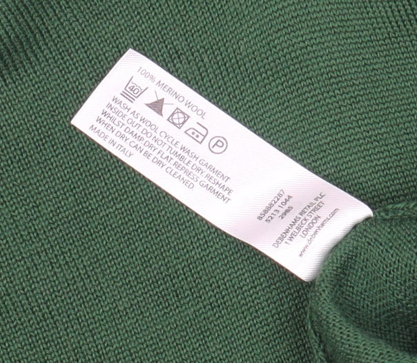 Jasper Conran Men’s Green Wool V-Neck Pullover L