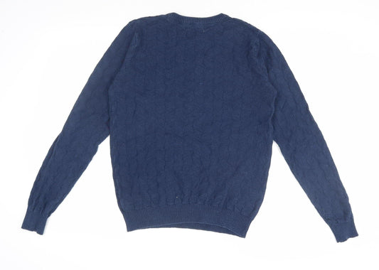 Lee Cooper Men's Blue Medium Pullover Jumper