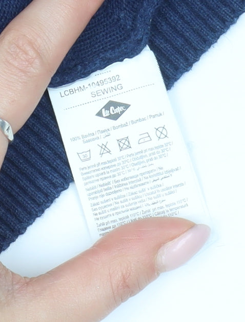 Lee Cooper Men's Blue Medium Pullover Jumper