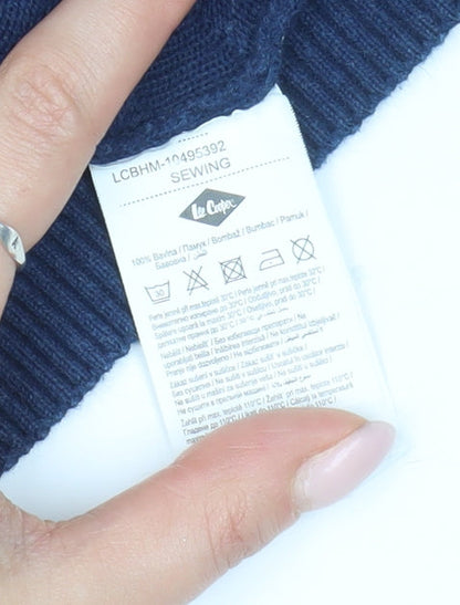 Lee Cooper Men's Blue Medium Pullover Jumper