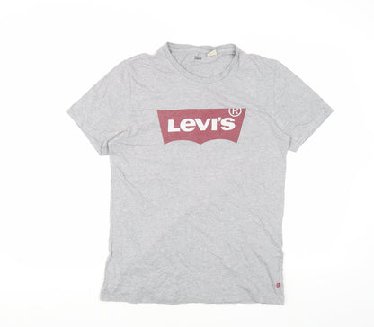 Levi's Men's Grey Graphic Print T-Shirt, Size S