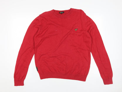 Voi Jeans Men's Red Crew Neck Pullover Jumper M
