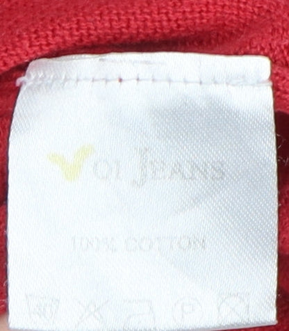 Voi Jeans Men's Red Crew Neck Pullover Jumper M