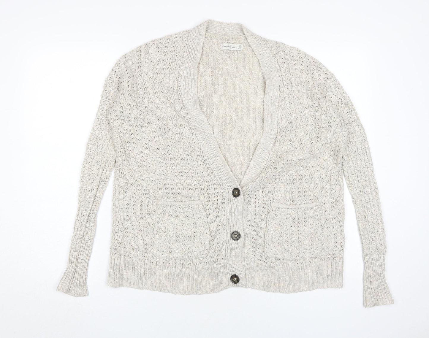 Abercrombie & Fitch Women's Ivory Cardigan XS