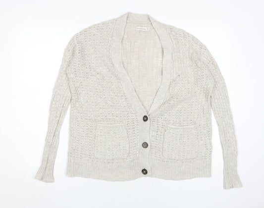Abercrombie & Fitch Women's Ivory Cardigan XS