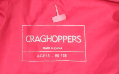 Craghoppers Girls Blue Puffer Jacket 13 Years Hooded & Belted
