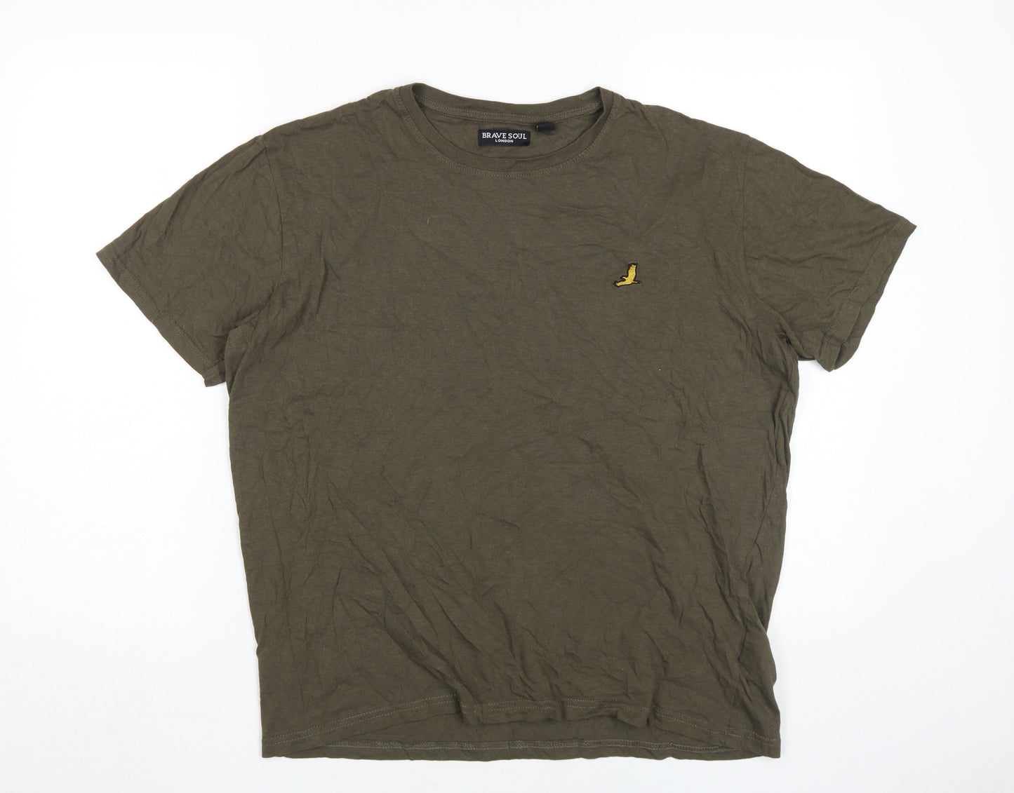 Mens UK Size L Brave Soul Green  T-Shirt