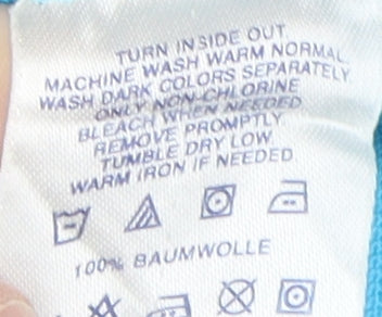 Lands' End Men's Blue Polo, Large, Short Sleeve, Cotton