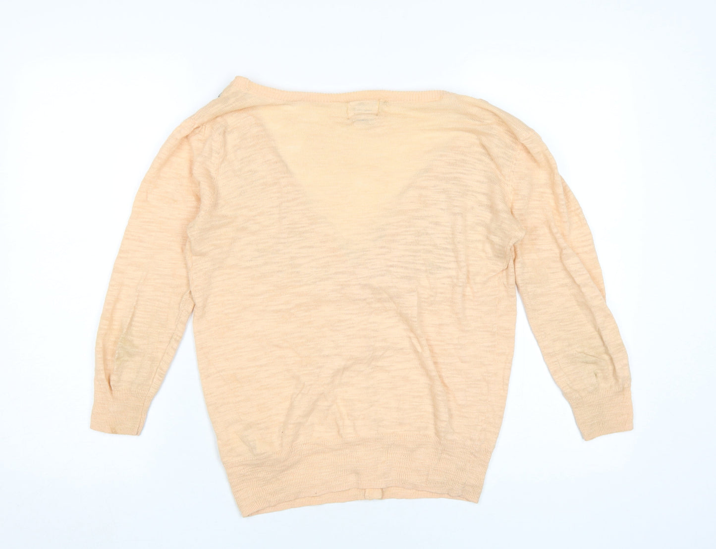 Womens UK Size 10 River Island Beige Cardigan Jumper