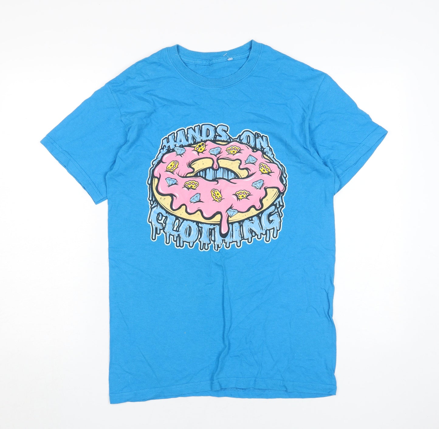 Hands On Clothing Blue Unisex T-Shirt S Casual