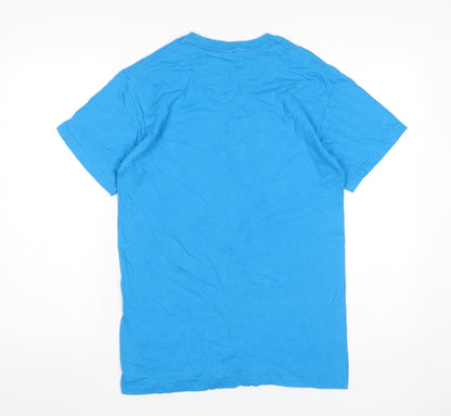 Hands On Clothing Blue Unisex T-Shirt S Casual
