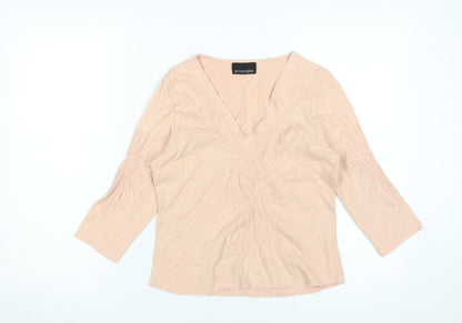 Womens UK Size 12 Principles Beige Basic Blouse