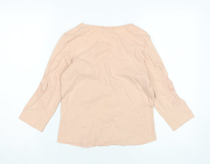 Womens UK Size 12 Principles Beige Basic Blouse