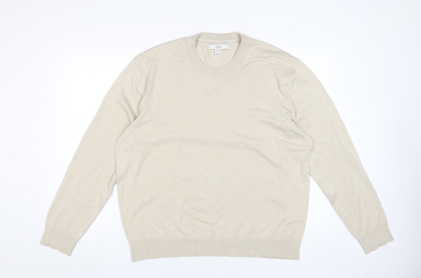 River Island Men's Beige XL Pullover Jumper