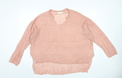 Womens UK Size One Size JCL Pink Pullover Jumper