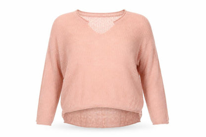 Womens UK Size One Size JCL Pink Pullover Jumper