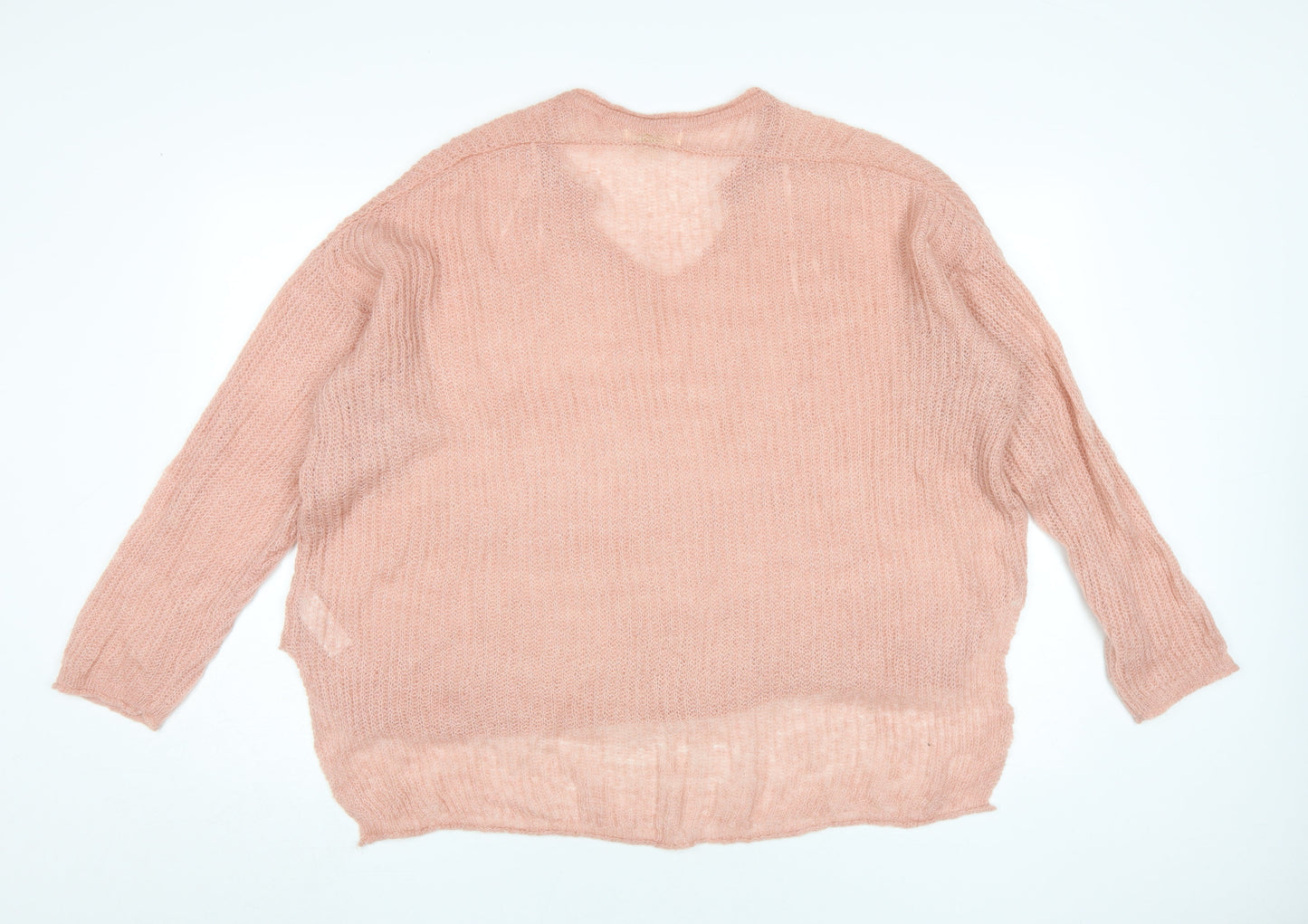 Womens UK Size One Size JCL Pink Pullover Jumper