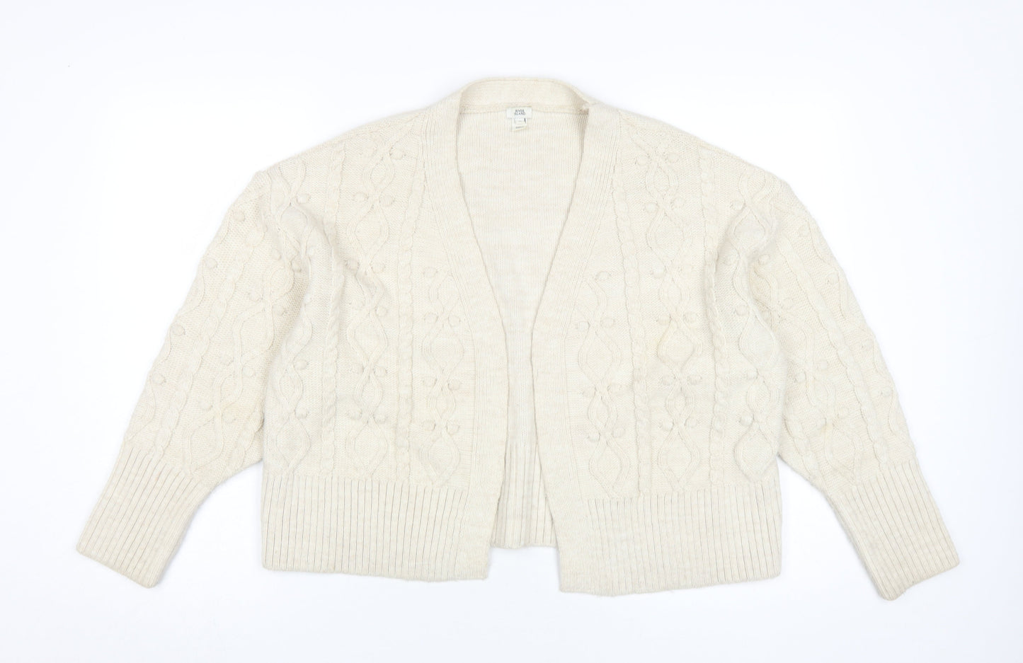 Womens UK Size M River Island Ivory Cardigan Jumper
