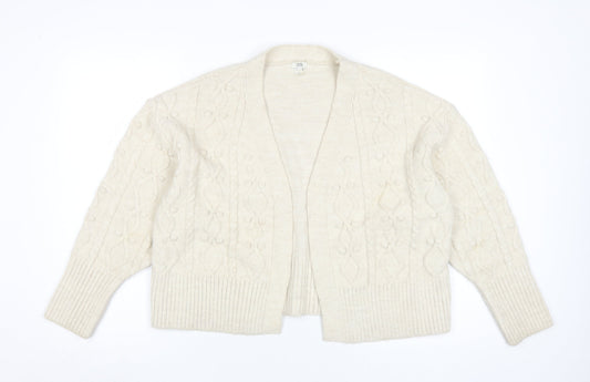 Womens UK Size M River Island Ivory Cardigan Jumper