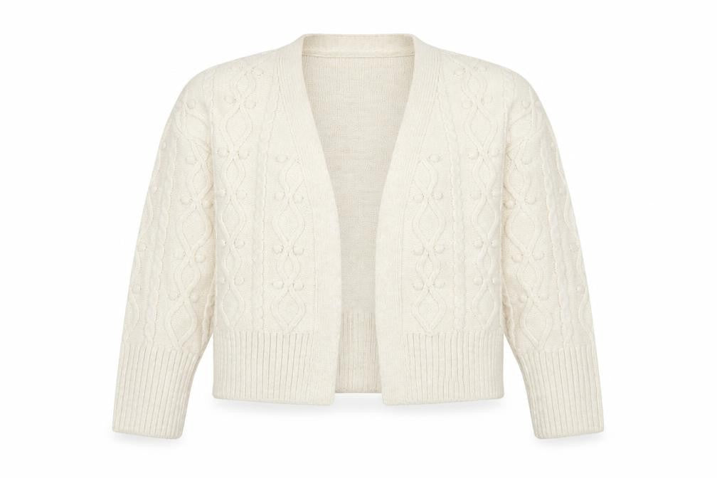 Womens UK Size M River Island Ivory Cardigan Jumper