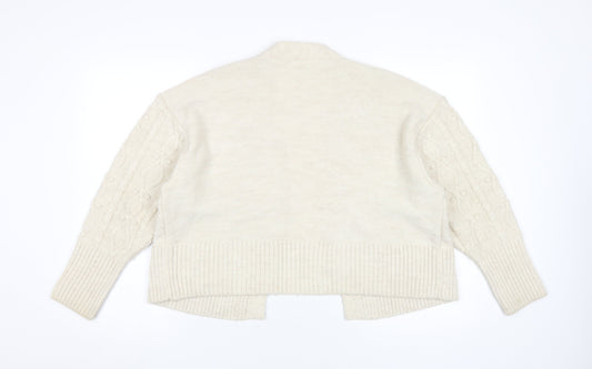 Womens UK Size M River Island Ivory Cardigan Jumper