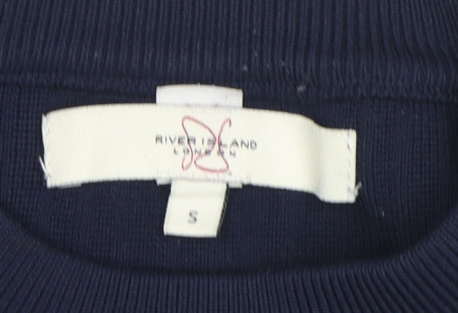 River Island Men's Blue Pullover Jumper, Size S