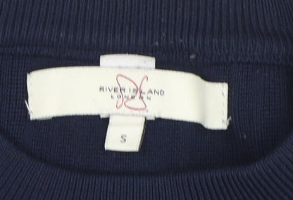River Island Men's Blue Pullover Jumper, Size S