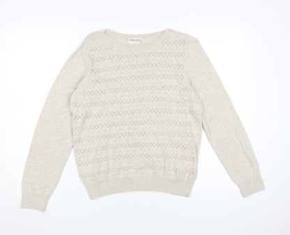 Womens UK Size 12 Marks and Spencer Beige Pullover Jumper