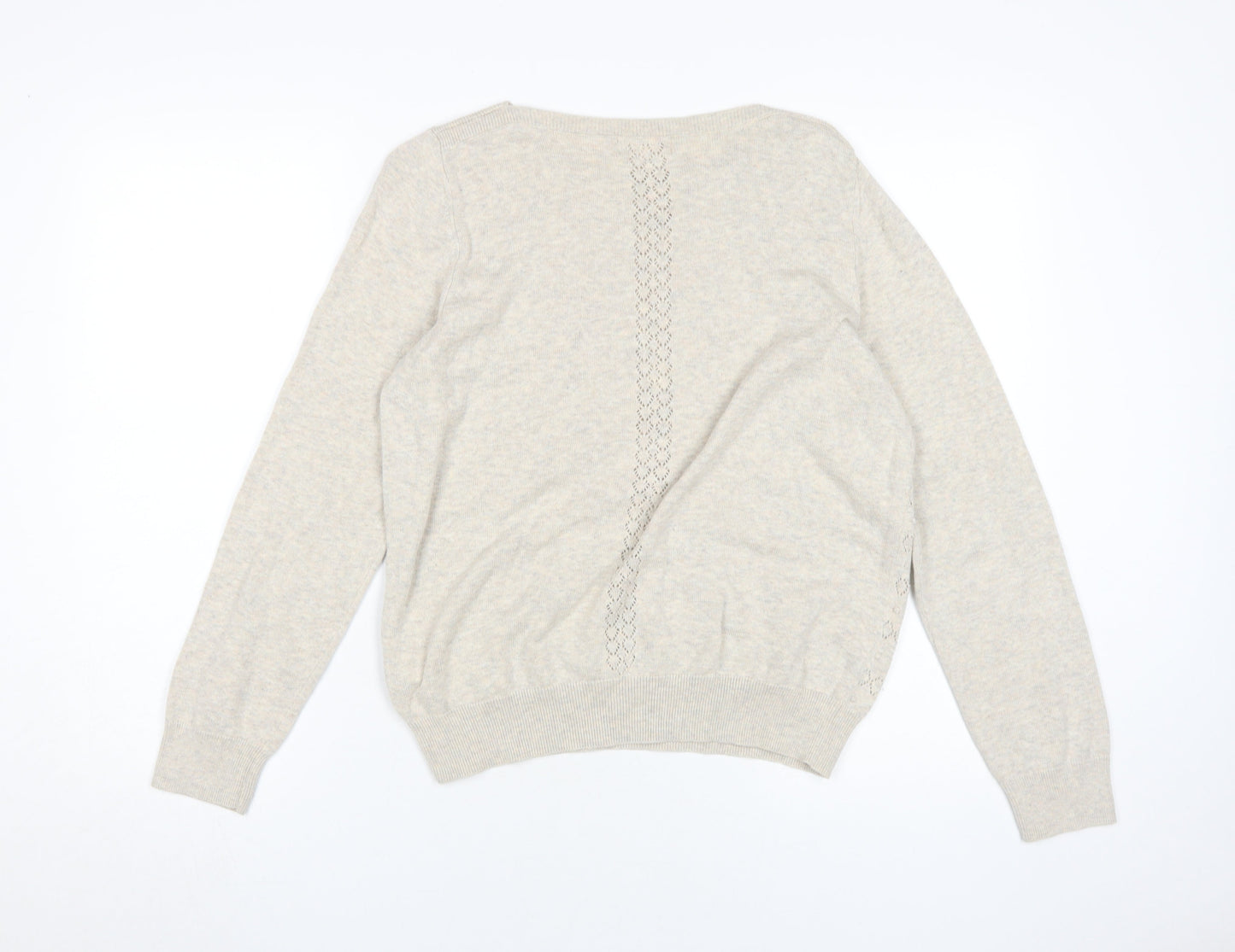 Womens UK Size 12 Marks and Spencer Beige Pullover Jumper