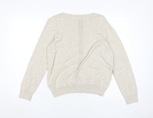 Womens UK Size 12 Marks and Spencer Beige Pullover Jumper