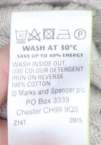 Womens UK Size 12 Marks and Spencer Beige Pullover Jumper