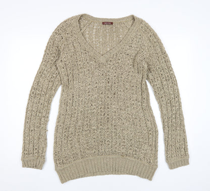 Womens UK Size 12 Savoir Beige Pullover Jumper