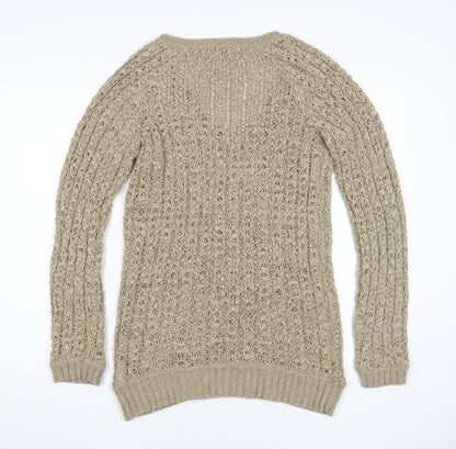 Womens UK Size 12 Savoir Beige Pullover Jumper