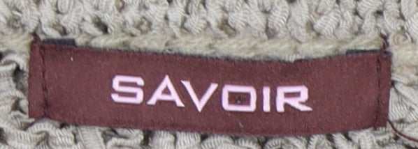 Womens UK Size 12 Savoir Beige Pullover Jumper