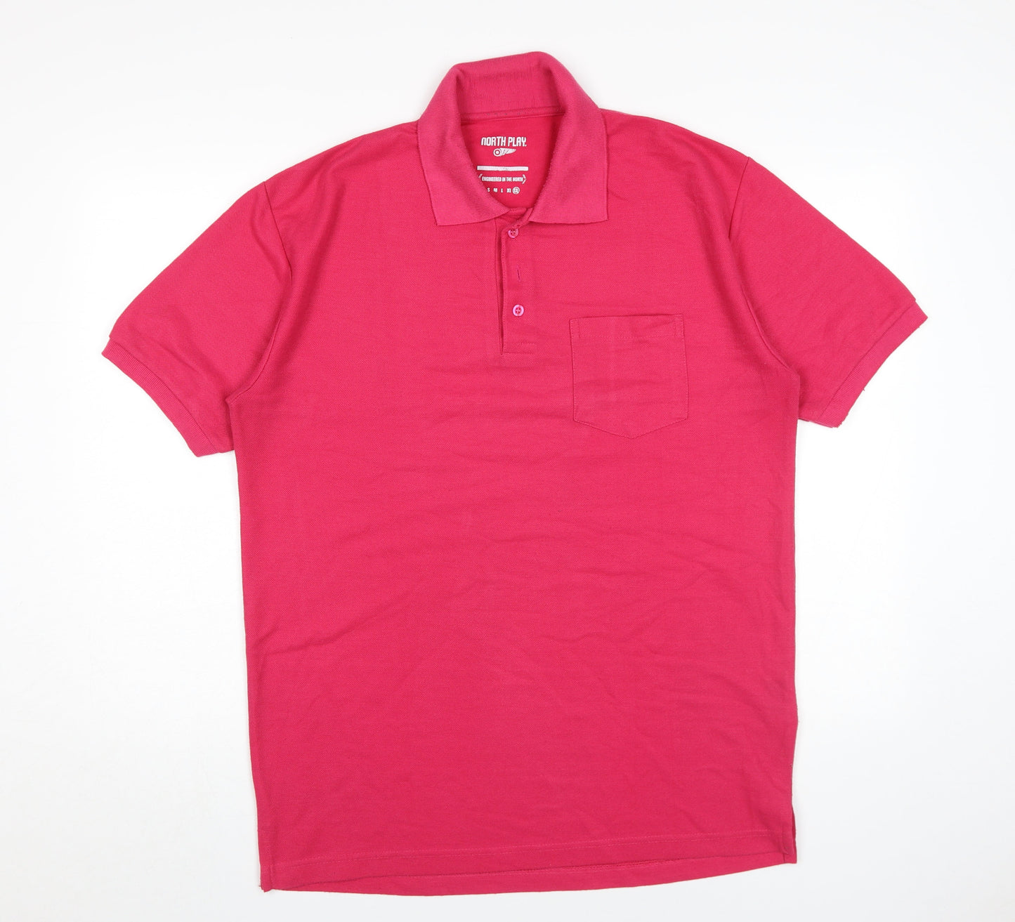 North Play Men's Red M Polo Shirt - Short Sleeve