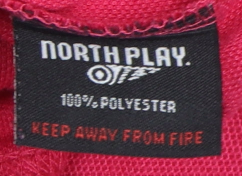 North Play Men's Red M Polo Shirt - Short Sleeve