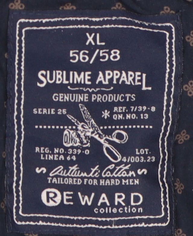 Sublime Apparel Men's XL Grey Striped Polo Shirt