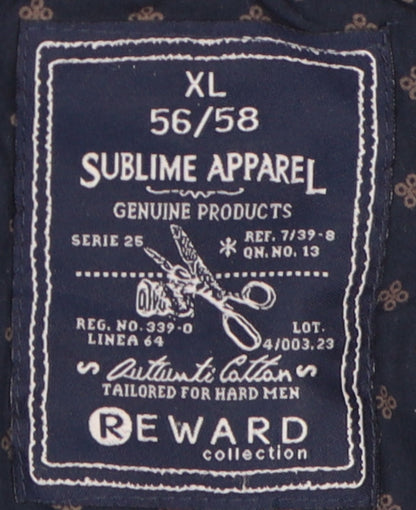 Sublime Apparel Men's XL Grey Striped Polo Shirt