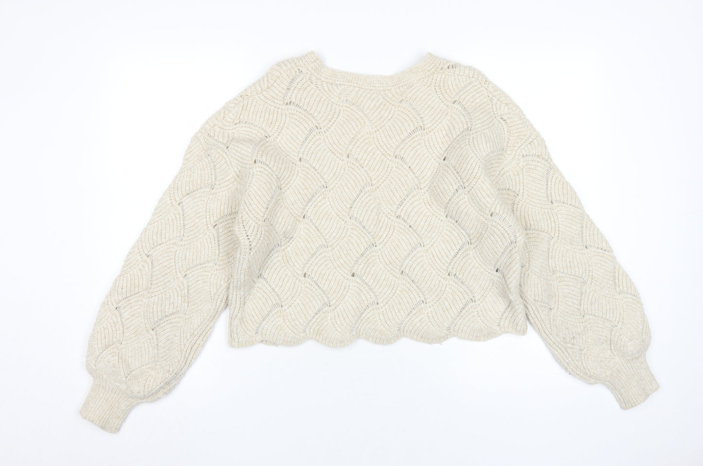 Womens UK Size M Topshop Ivory Pullover Jumper
