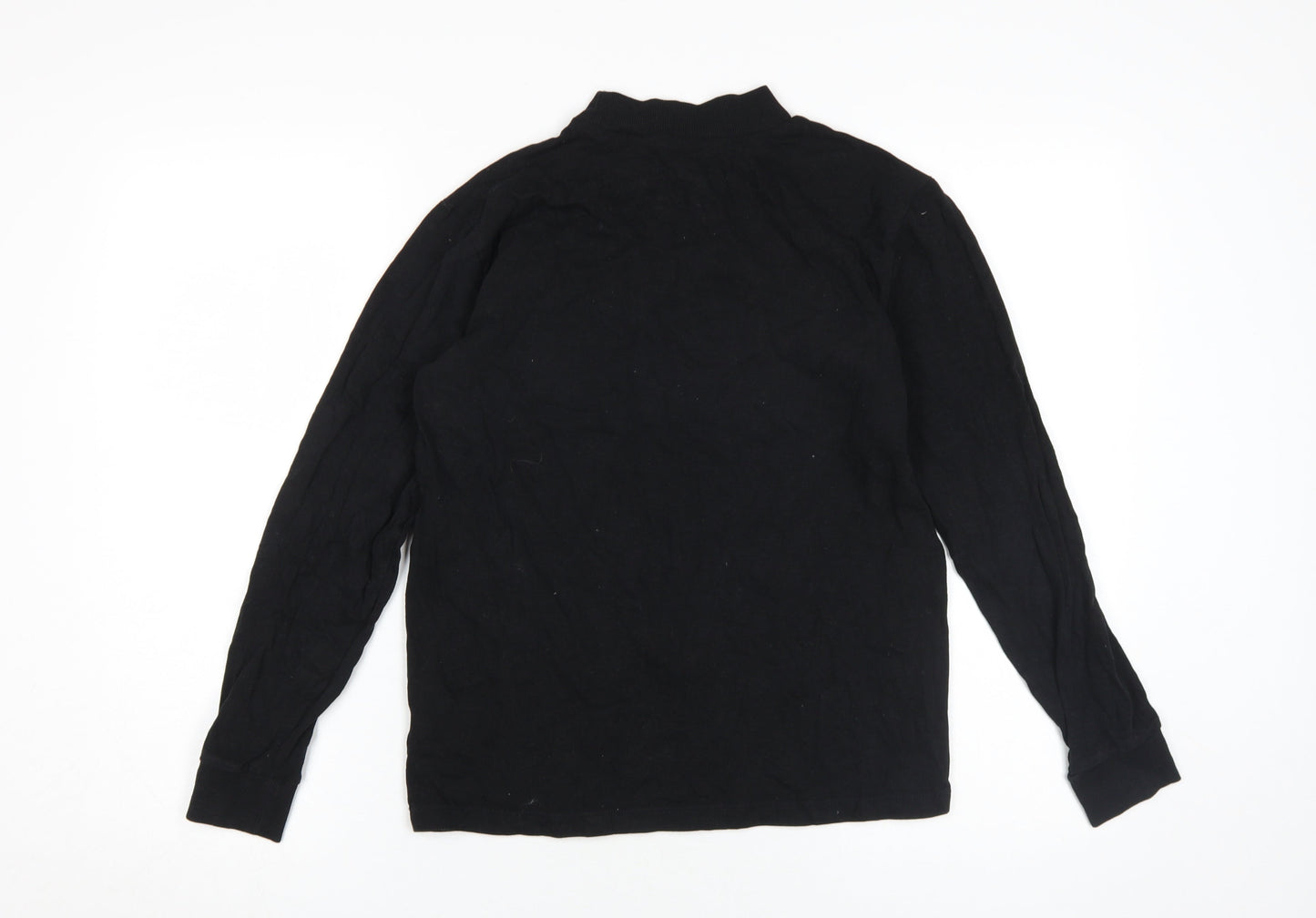 Next Boys Black Graphic Embroidered Long Sleeve T-Shirt