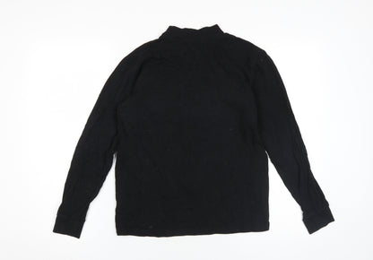 Next Boys Black Graphic Embroidered Long Sleeve T-Shirt