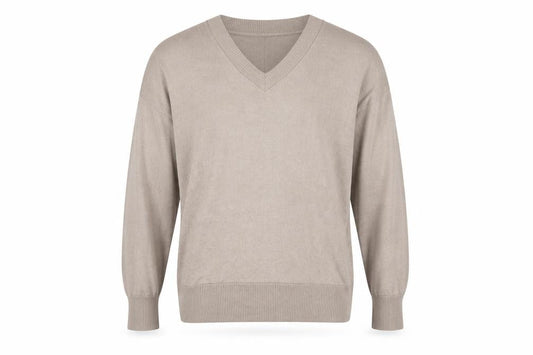 Front view of Next Beige V-Neck jumper L unisex adults