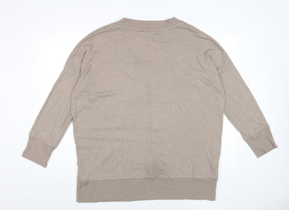 Next Beige V-Neck Pullover Jumper L Unisex Adults