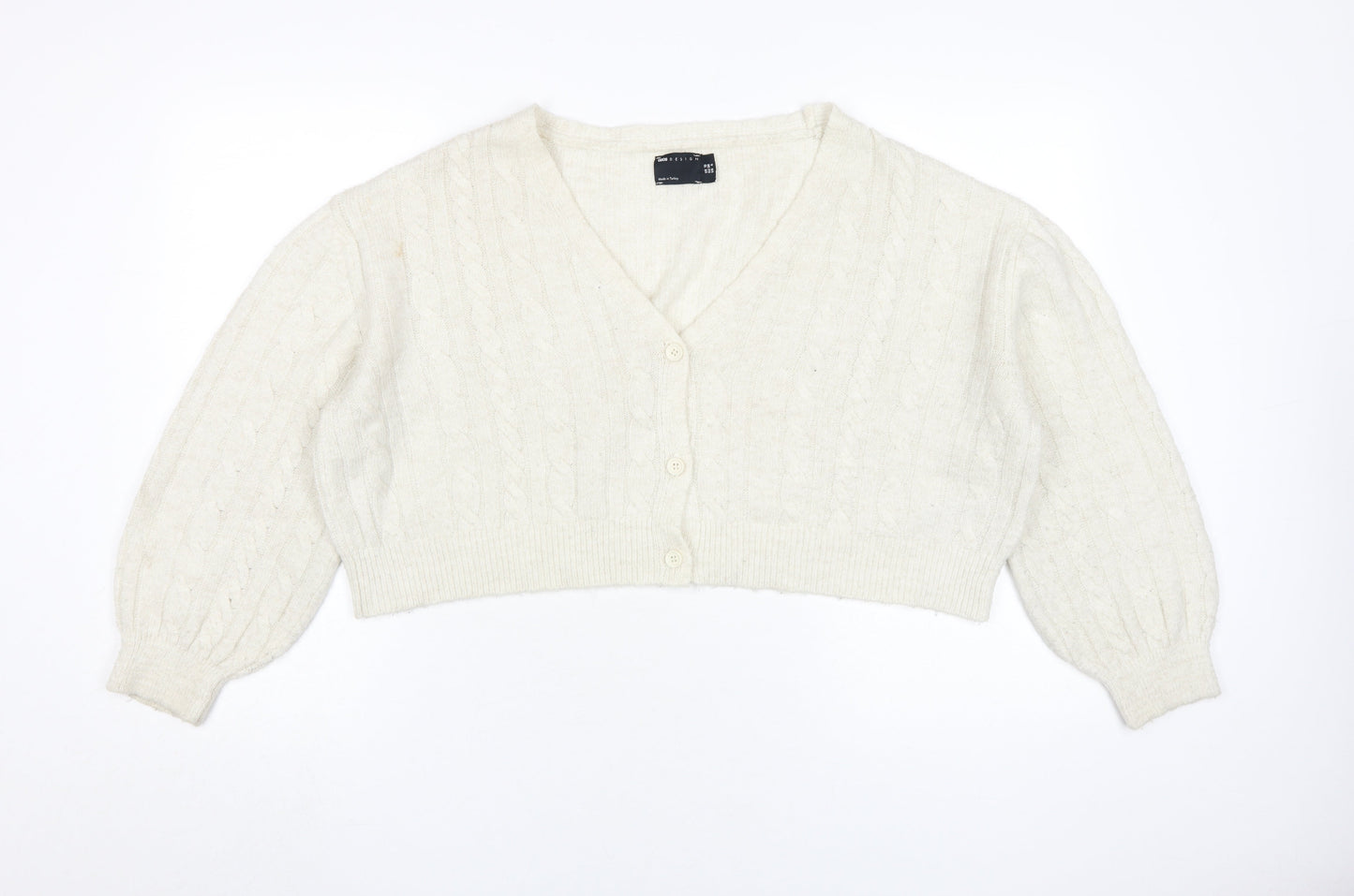 Womens UK Size 10 ASOS Ivory Cardigan Jumper